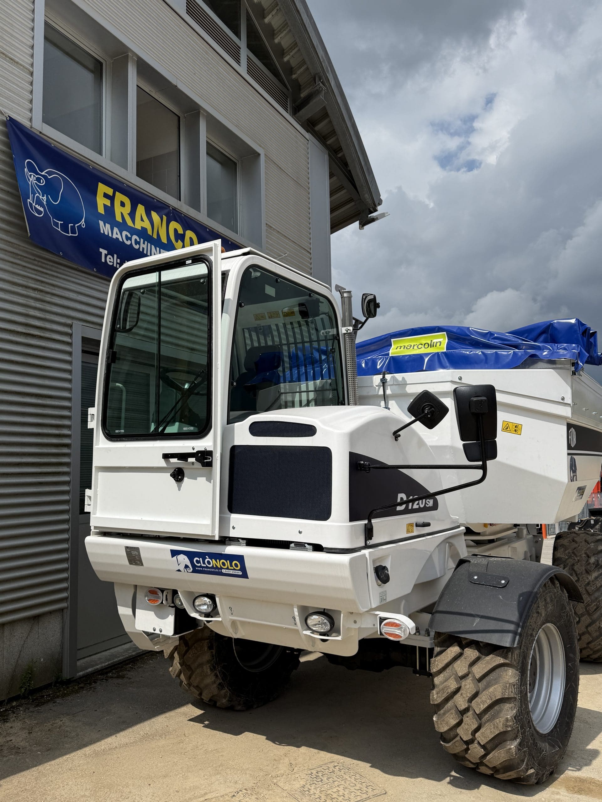 Dumper FIORI D 120 SW con telo copricassone - Franco Clò Macchine Movimento Terra