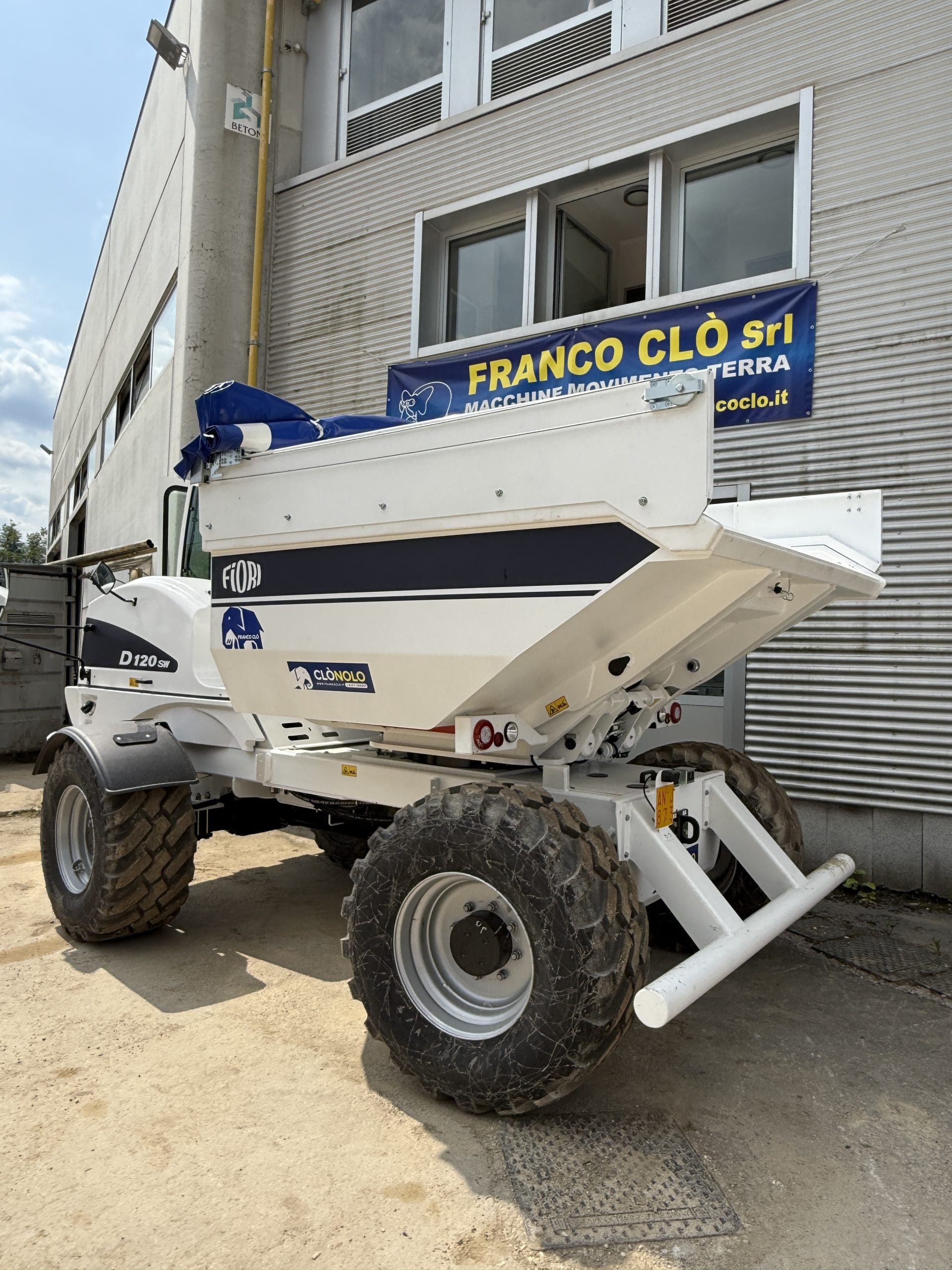 Dumper FIORI D 120 SW con telo copricassone - Franco Clò Macchine Movimento Terra