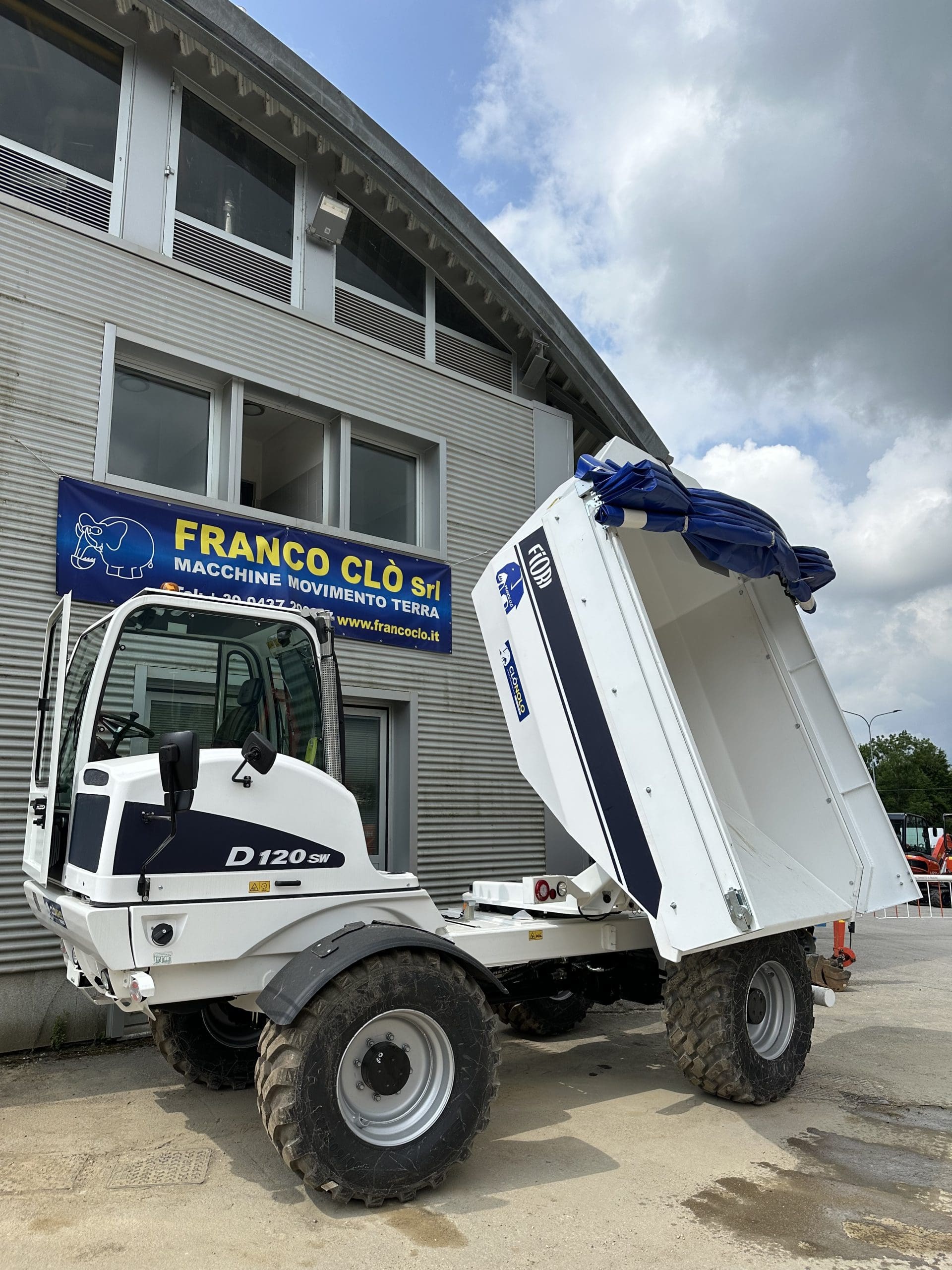 Dumper FIORI D 120 SW con telo copricassone - Franco Clò Macchine Movimento Terra